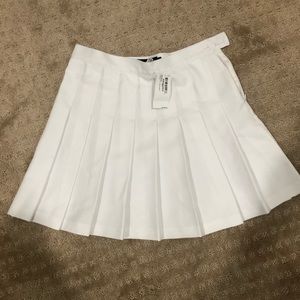 NEW American Apparel White Schoolgirl Skirt